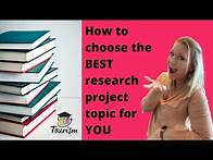 Video thumbnail for Research Project Ideas | How To Choose The BEST Topics For Your Dissertation, Thesis, Extended Essay