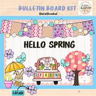 Video thumbnail for Spring Bulletin Board Kit,hello Spring March April May Classroom Door Decor, Butterfly Themed,editable. - Etsy