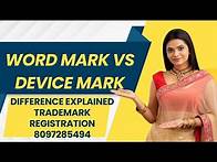 Video thumbnail for WORD MARK VS DEVICE MARK | Difference Explained Trademark Registration 8097285494