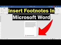 Video thumbnail for How To Insert Footnotes In Microsoft Word (And Endnotes!)
