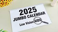 Video thumbnail for 2025 Jumbo Wall Calendar Low Vision Large Print 17' x 22' Hanging Colorful 12 Month Monthly Big Grid Calendar, Jan. - Dec, Low Vision Product