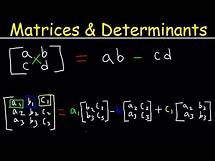 Video thumbnail for Determinant of 3x3 Matrices, 2x2 Matrix, Precalculus Video Tutorial
