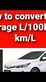 Video thumbnail for how to calculate fuel consumption letter per 100 km . convert L/100km to km/L