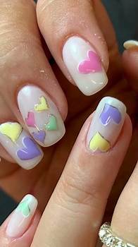 Video thumbnail for Heart designs for valentines nails/ nail art ideas