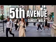 Video thumbnail for NEW YORK CITY Walking Tour [4K] - 5ht AVENUE - Sunset Walk