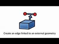 Video thumbnail for FreeCAD - Create an edge linked to an external geometry