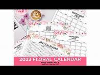 Video thumbnail for Free Printable Floral Calendar 2023 - Wiki Calendar