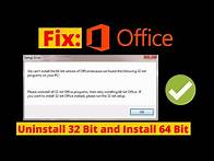 Video thumbnail for Fix: We can't install the 64-bit version of Office because we found the following 32-bit Program
