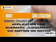 Video thumbnail for DRAFT - APPLICATION FOR SUMMARY JUDGEMENT - MOTION ON NOTICE- CIVIL LITIGATION - NIGERIAN LAW SCHOOL