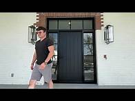 Video thumbnail for Home Renovation: Black Steel Front Door with 2 Sidelights and Transom | Newport Beach California