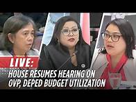 Video thumbnail for LIVE: House resumes hearing on OVP, DepEd budget utilization | November 11