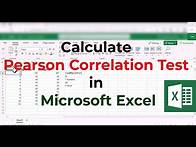 Video thumbnail for How To Calculate Pearson Correlation Test In Microsoft Excel | Perform Pearson correlation in exce