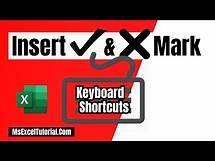 Video thumbnail for How to Insert Tick Mark (✓) and Cross Mark (✗) Using Keyboard Shortcut in Excel