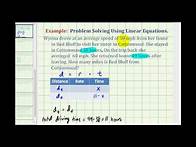 Video thumbnail for Ex: Find the Distance Between To Cities Using the Distance = Rate * Time Formula