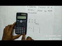 Video thumbnail for Finding Inverse of a matrix using fx-991ms calculator