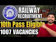 Video thumbnail for Railway Recruitment 2025 | Central Railway Jobs Notification OUT | Apply Today - 10th Pass Eligible!