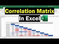 Video thumbnail for How To Create A Correlation Matrix In Excel (With Colors!)