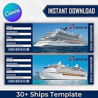 Video thumbnail for Carnival Cruise Boarding Pass, Printable Surprise Vacation Trip Ticket, Cruise Vacation Trip Gift, Editable Canva Temaplate Instant Download - Etsy