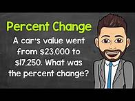 Video thumbnail for How to Calculate Percent Change | Example 2 | Math with Mr. J