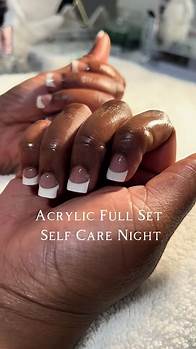 Video thumbnail for Its a first time for everything! 💕 This was definitely “Trust the process” 🤩 I love how my french acrylic nails turned out! #kiss #frenchnails #fullset #nails #nailsart #kissnailkit #nailsvideotutorial #tutorial #fup #blackgirltiktok