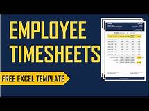 Video thumbnail for Employee Timesheets Excel Template - Time Card - Work Hours Calculator