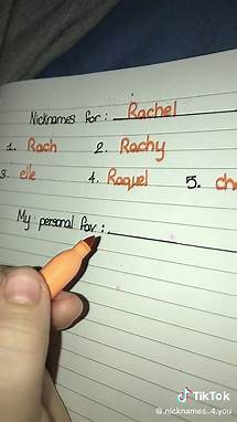 Video thumbnail for Nicknames for Rachel