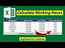 Video thumbnail for How to Calculating Working Hours Using Excel | Time Sheet in Excel