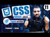Video thumbnail for CSS Introduction | CSS Types - Inline, Internal & External | Frontend Fire Series by Coding Wallah🔥