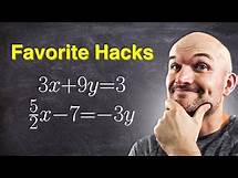 Video thumbnail for 3 Tips for Solving a System of Equations