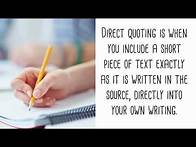 Video thumbnail for Academic Writing: Direct Quoting