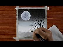 Video thumbnail for Easy Black and White Landscape Drawing for Beginners with Oil Pastels - Step by Step