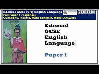 Video thumbnail for Full Edexcel GCSE English Language Paper 1 - with mark scheme and model answers