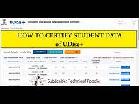 Video thumbnail for How to certify Student Data on Udise+ Portal, Very Easy Steps Explained in Video