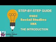 Video thumbnail for SOCIAL STUDIES SBA GUIDE INTRO