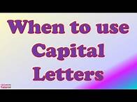 Video thumbnail for CAPITALIZATION || When to Use Capital Letters | Liy Learns Tutorial