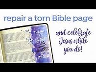 Video thumbnail for Bible Journaling: Repairing a torn page