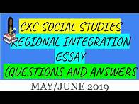 Video thumbnail for 2019 social studies paper 2 regional integration