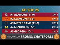 Video thumbnail for AP Poll: College Football Top 25 Rankings For Week 13