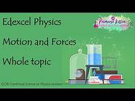 Video thumbnail for The whole of MOTION AND FORCES. Edexcel 9-1 GCSE Physics or combined science revision unit 2 for P1
