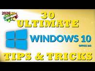 Video thumbnail for 30 Ultimate Windows 10 Tips and Tricks for 2020