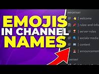 Video thumbnail for Add Emojis and Symbols to Channel Names on Discord