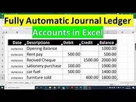 Video thumbnail for How to create a journal ledger book in excel step by step | Fully automatic journal ledger account