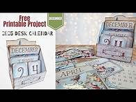Video thumbnail for Free Printable Project - December Freebie - 2025 Desk Calendar