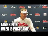 Video thumbnail for Lane Kiffin speaks to the media after No. 9 Ole Miss loses to Florida | Press Conference