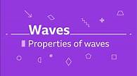 Video thumbnail for GCSE physics questions - Properties of waves GCSE physics revision - BBC Bitesize