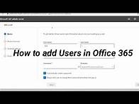 Video thumbnail for How to add users in office 365 | Assign office 365 licenses in admin center | Create users accounts