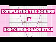 Video thumbnail for Completing The Square And Sketching Quadratics | National 5 Maths