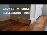 Video thumbnail for EASY FARMHOUSE BASEBOARDS - How to add farmhouse baseboard trim