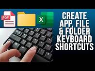 Video thumbnail for How to Create Shortcut Keys to Open Programs, Files or Folders